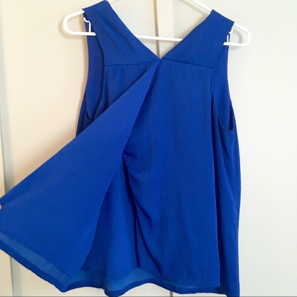 Beautiful Cobalt Blue Blouse Drapey open back - Picture 5 of 6